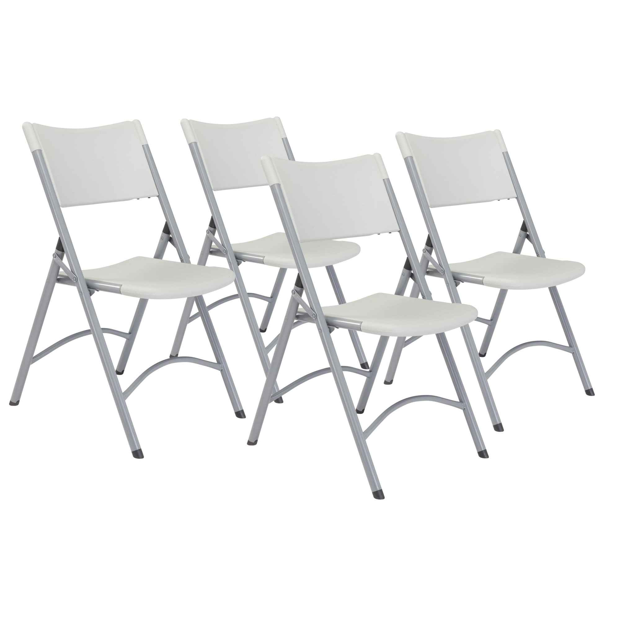 National Public Seating, 600 Series Heavy Duty Plastic Folding Chair, Primary Color Gray, Included (qty.) 4, Seating Type Folding Chair, Model# 602